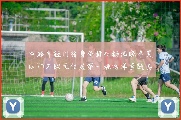 中超年轻门将身价排行榜揭晓李昊以75万欧元位居第一姚浩洋紧随其后
